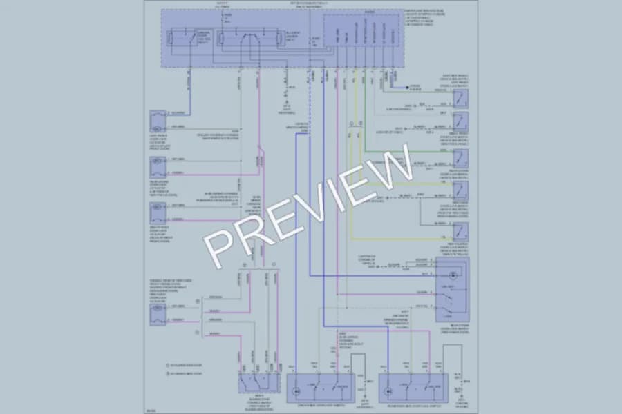 2009 Ford E150 Anti Theft wiring diagram preview with protected circuit layout