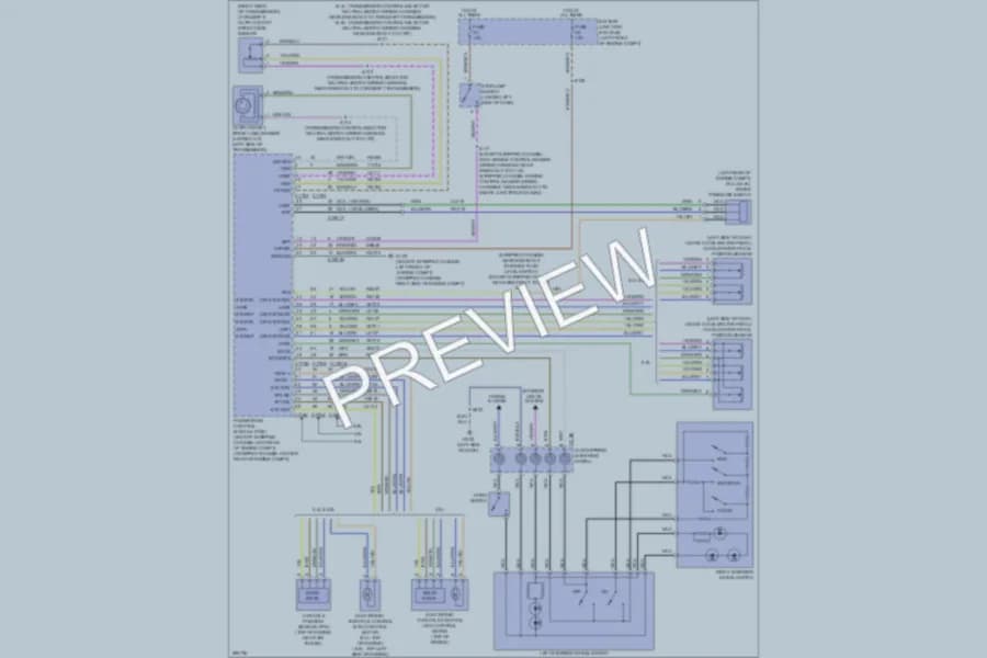 2009 Ford E150 Cruise Control wiring diagram preview with protected circuit layout