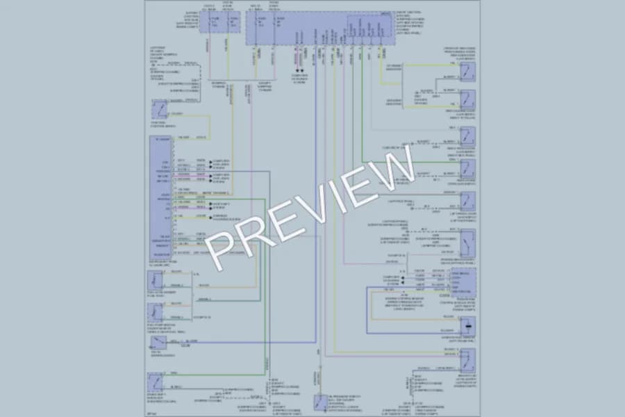 2009 Ford E150 Instrument Cluster wiring diagram preview with protected circuit layout