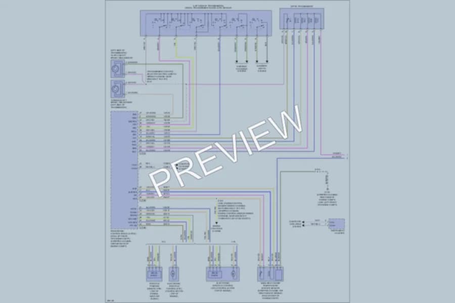 2009 Ford E150 Transmission wiring diagram preview with protected circuit layout