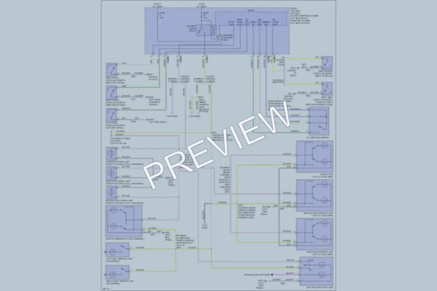 2009 Ford E250 Interior Lights wiring diagram preview with protected circuit layout