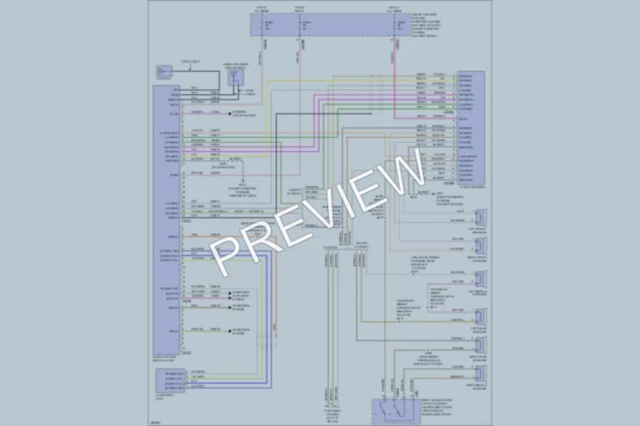 2009 Ford E250 Navigation wiring diagram preview with protected circuit layout