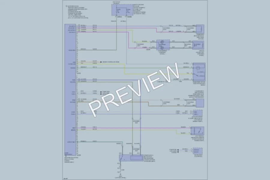 2009 Ford E250 Supplemental Restraints wiring diagram preview with protected circuit layout