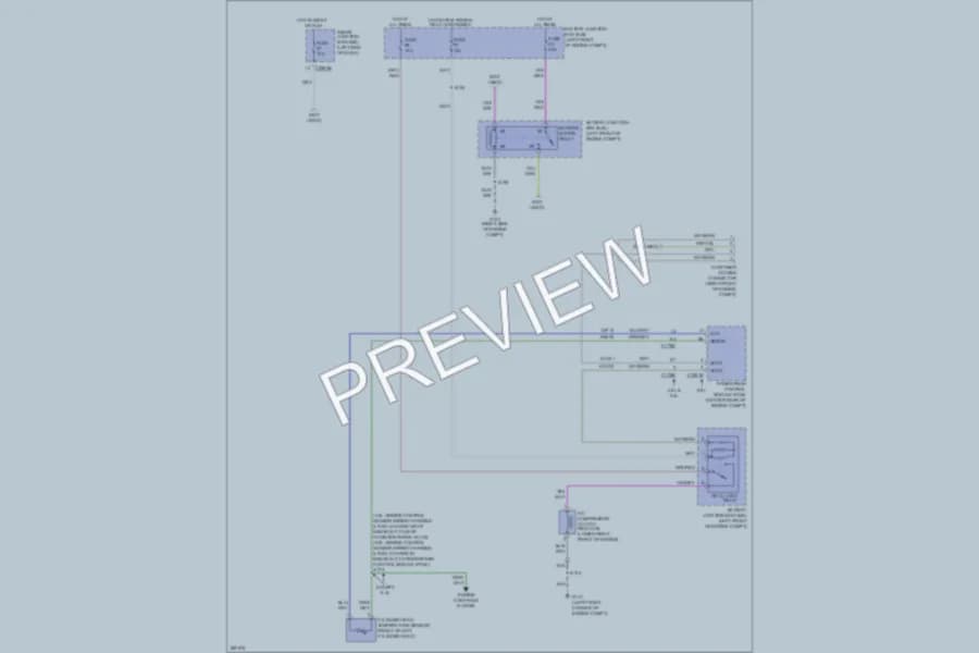 2009 Ford E350 Super Duty Air Conditioning wiring diagram preview with protected circuit layout