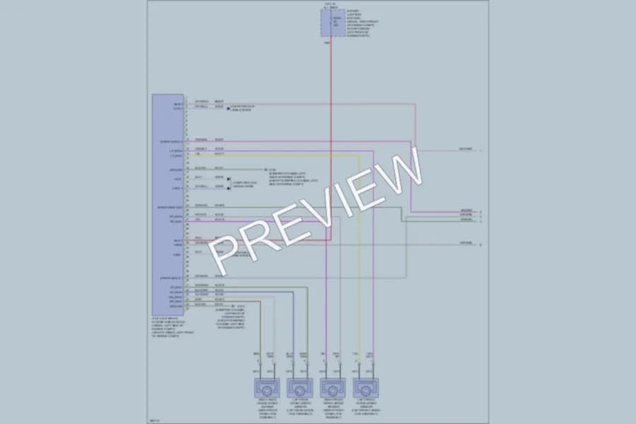 2009 Ford E350 Super Duty Anti Lock Brakes wiring diagram preview with protected circuit layout