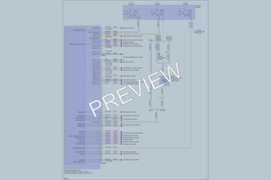 2009 Ford E350 Super Duty Body Control Modules wiring diagram preview with protected circuit layout