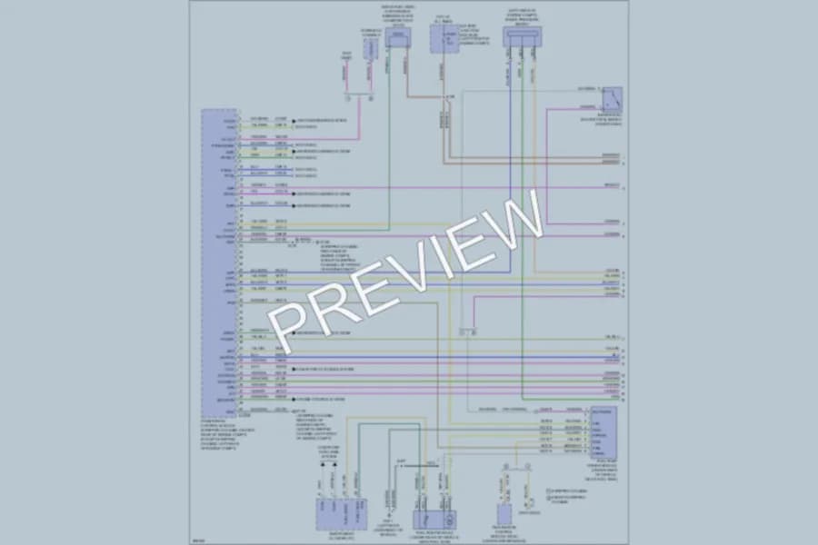 2009 Ford E350 Super Duty Engine Performance wiring diagram preview with protected circuit layout