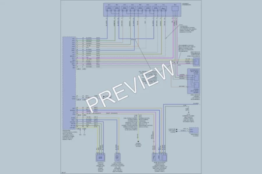 2009 Ford E350 Super Duty Transmission wiring diagram preview with protected circuit layout