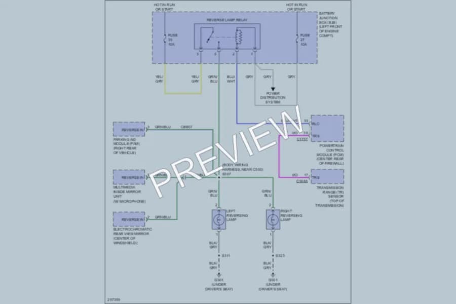 2009 Ford EscapeHybrid Exterior Lights wiring diagram preview