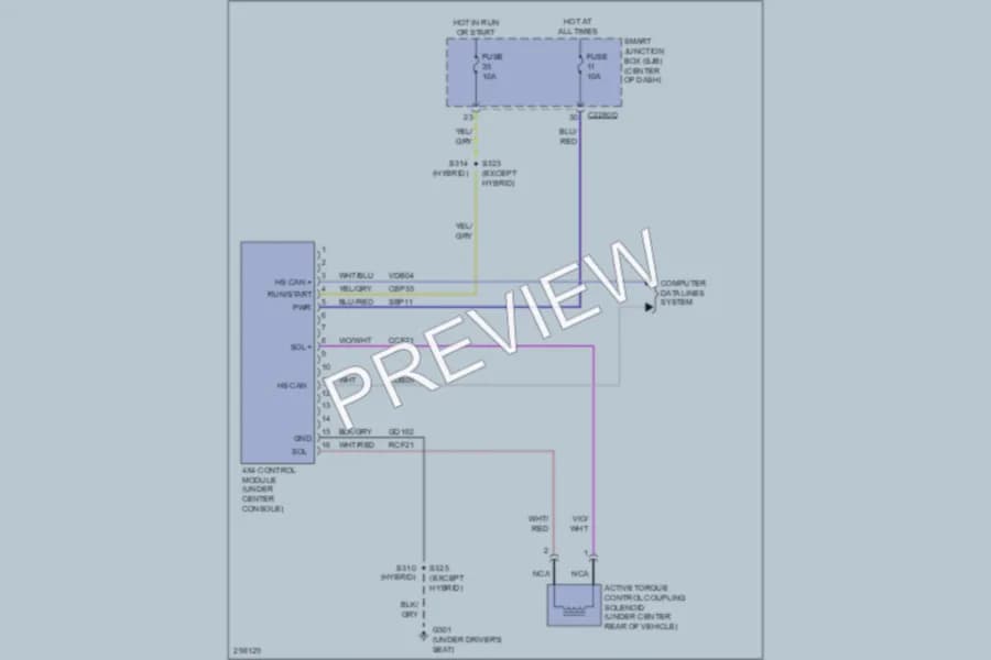 2009 Ford EscapeHybrid Transmission wiring diagram preview