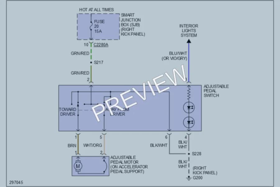 2009 Ford ExpeditionEL Power Seats wiring diagram preview