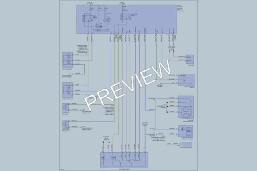 2009 Ford F150 Headlights wiring diagram preview with protected circuit layout
