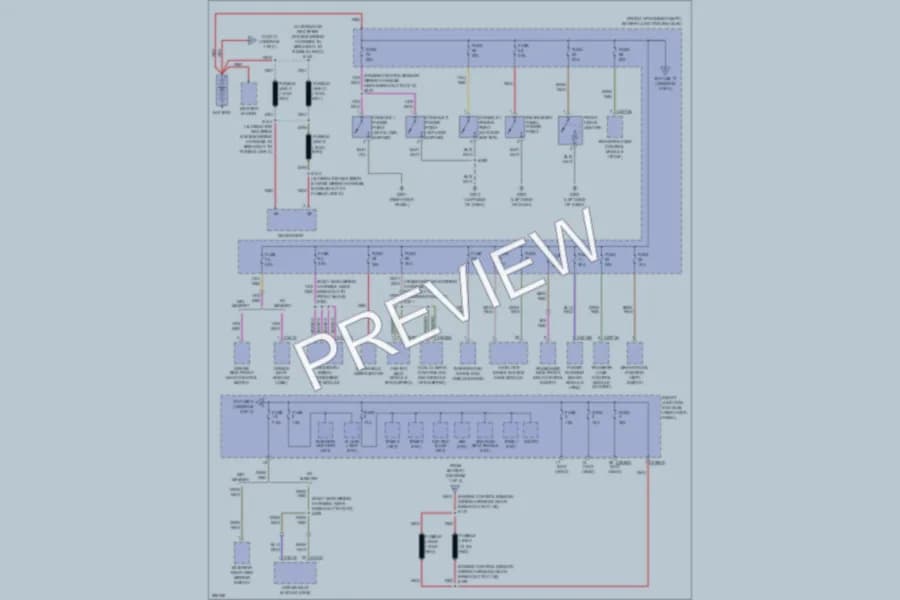 2009 Ford F150 Power Distribution wiring diagram preview with protected circuit layout