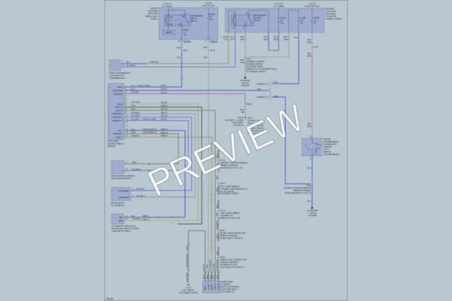 2009 Ford F150 Power Mirrors wiring diagram preview with protected circuit layout