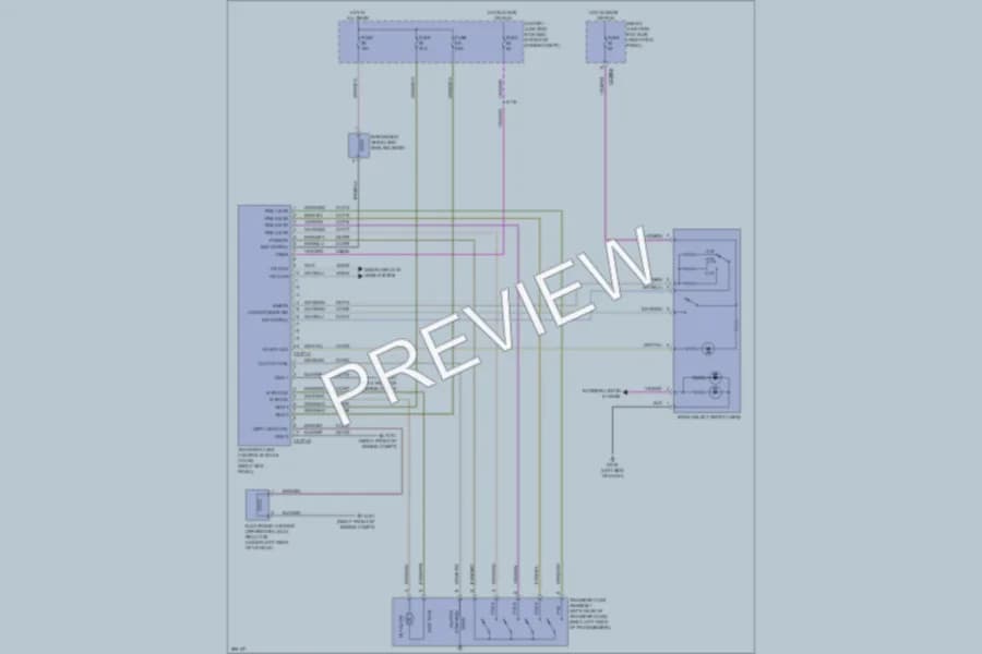2009 Ford F150 Transmission wiring diagram preview with protected circuit layout