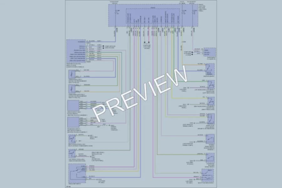 2009 Ford F150 Warning Systems wiring diagram preview with protected circuit layout