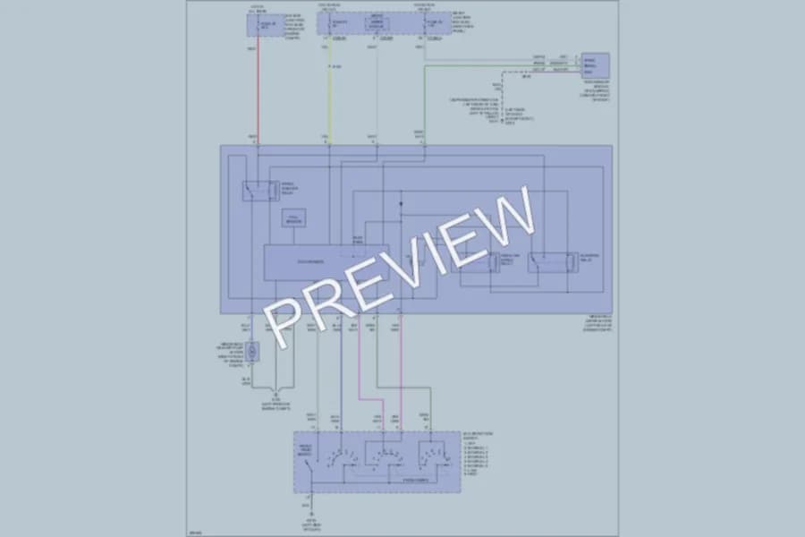 2009 Ford F150 Wiper Washer wiring diagram preview with protected circuit layout