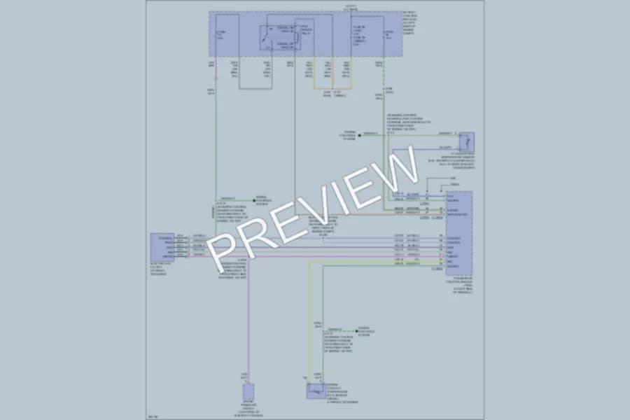 2009 Ford F250 Super Duty Cooling Fan wiring diagram preview with protected circuit layout