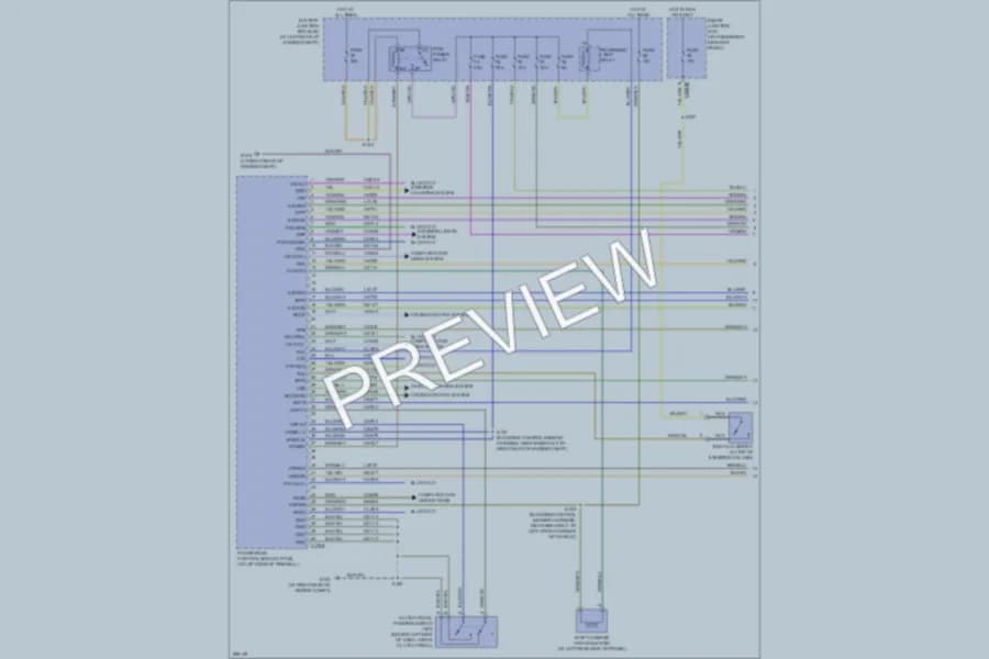 2009 Ford F250 Super Duty Engine Performance wiring diagram preview with protected circuit layout