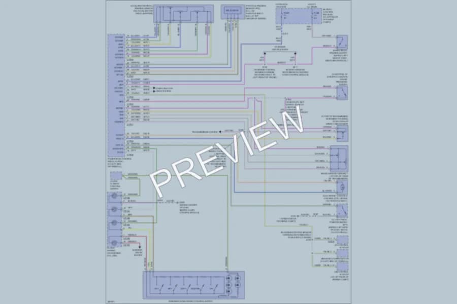2009 Ford F350 Super Duty Cruise Control wiring diagram preview with protected circuit layout