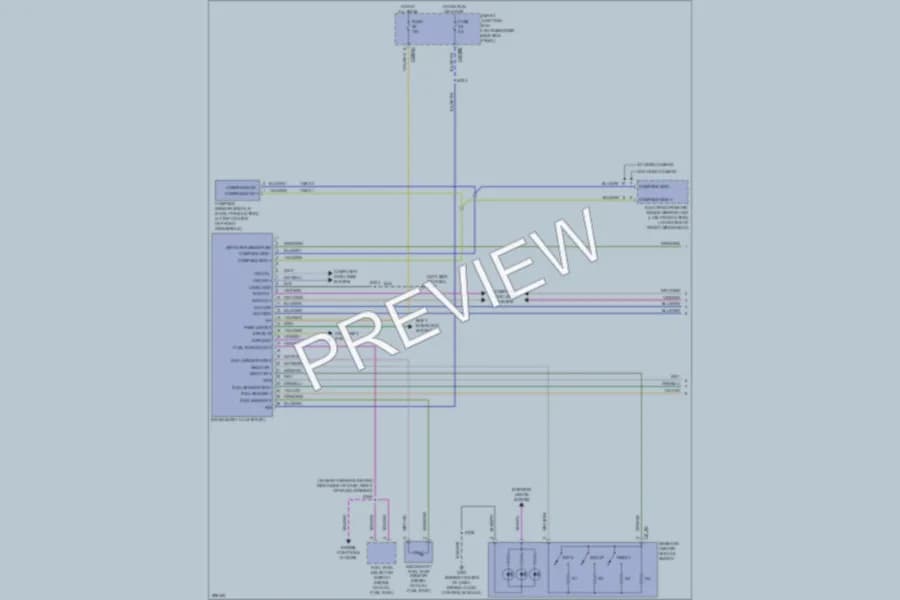 2009 Ford F350 Super Duty Instrument Cluster wiring diagram preview with protected circuit layout