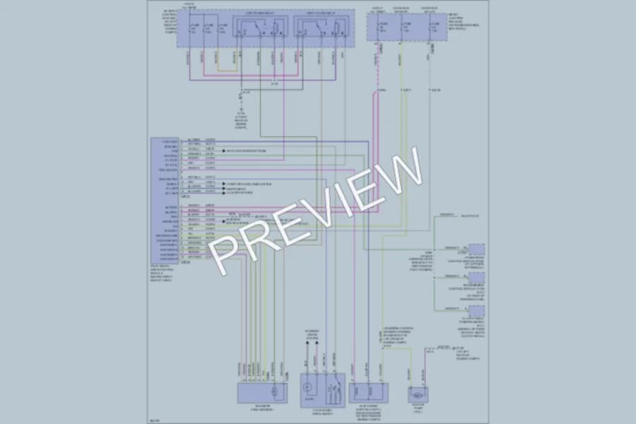 2009 Ford F350 Super Duty Transmission wiring diagram preview with protected circuit layout