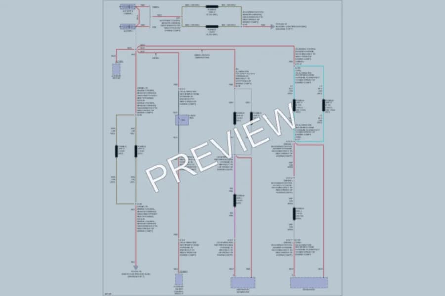 2009 Ford F450ChsCab Power Distribution wiring diagram preview
