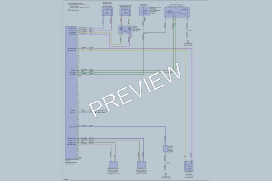 2009 Ford F450ChsCab Supplemental Restraints wiring diagram preview