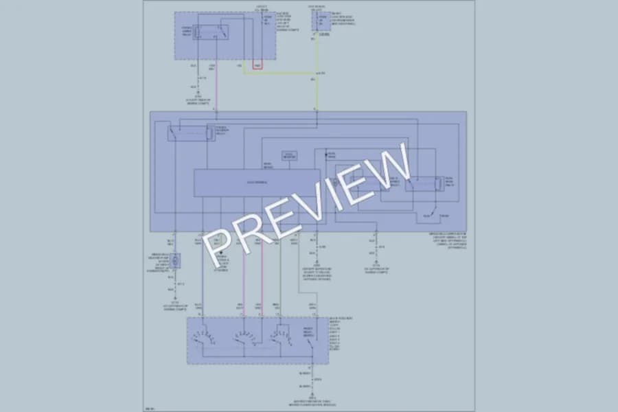 2009 Ford F450ChsCab Wiper Washer wiring diagram preview