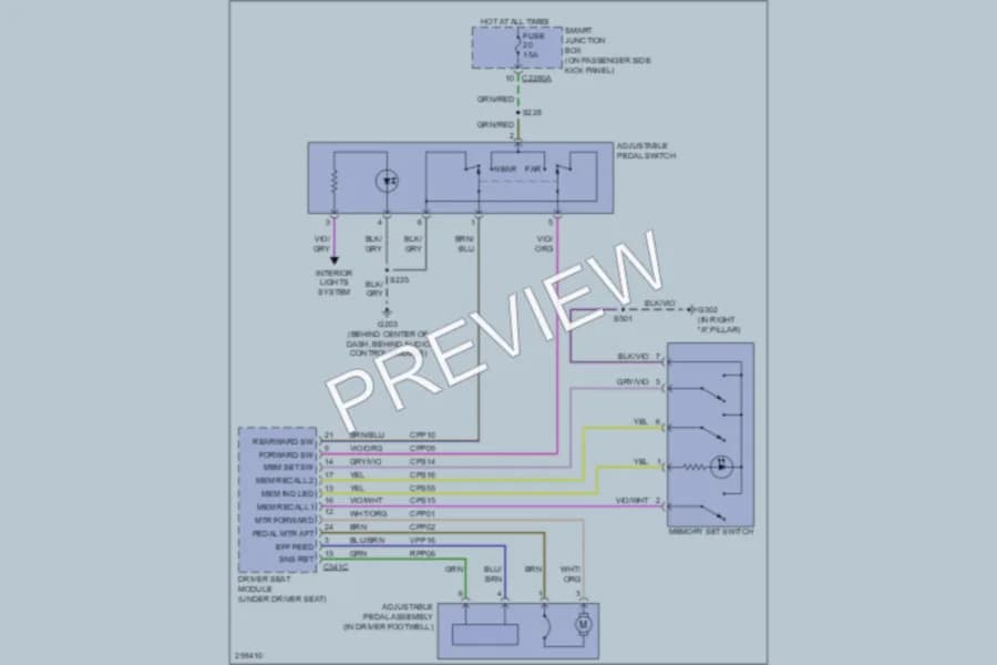 2009 Ford F550ChsCab Memory Systems wiring diagram preview