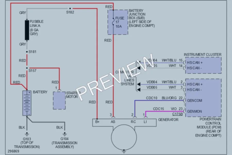 2009 Ford Flex Starting Charging wiring diagram preview