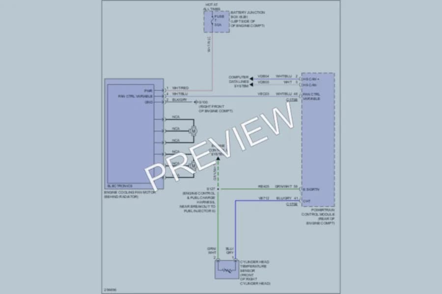 2009 Ford Taurus Cooling Fan wiring diagram preview