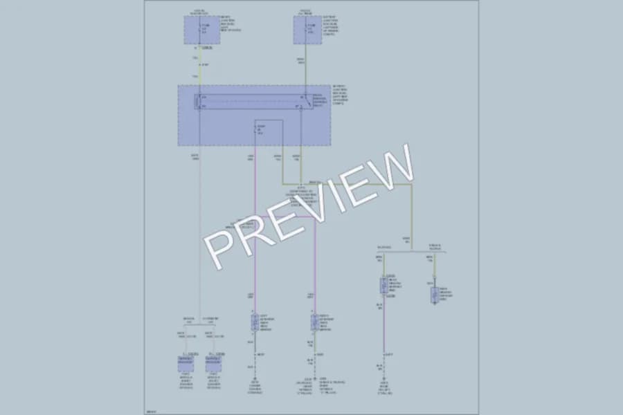 2009 Ford Taurus Defoggers wiring diagram preview