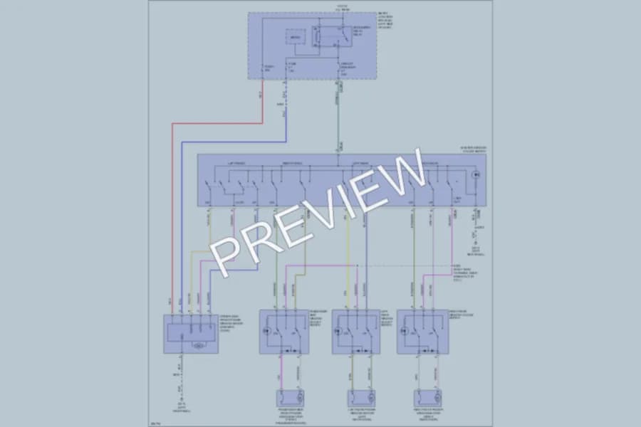 2009 Ford Taurus Power Windows wiring diagram preview
