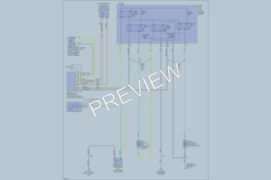 2009 GMC 1500 Cooling Fan wiring diagram preview with protected circuit layout