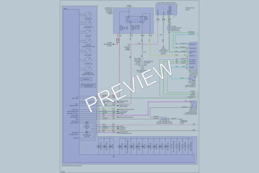2009 GMC 1500 Instrument Cluster wiring diagram preview with protected circuit layout