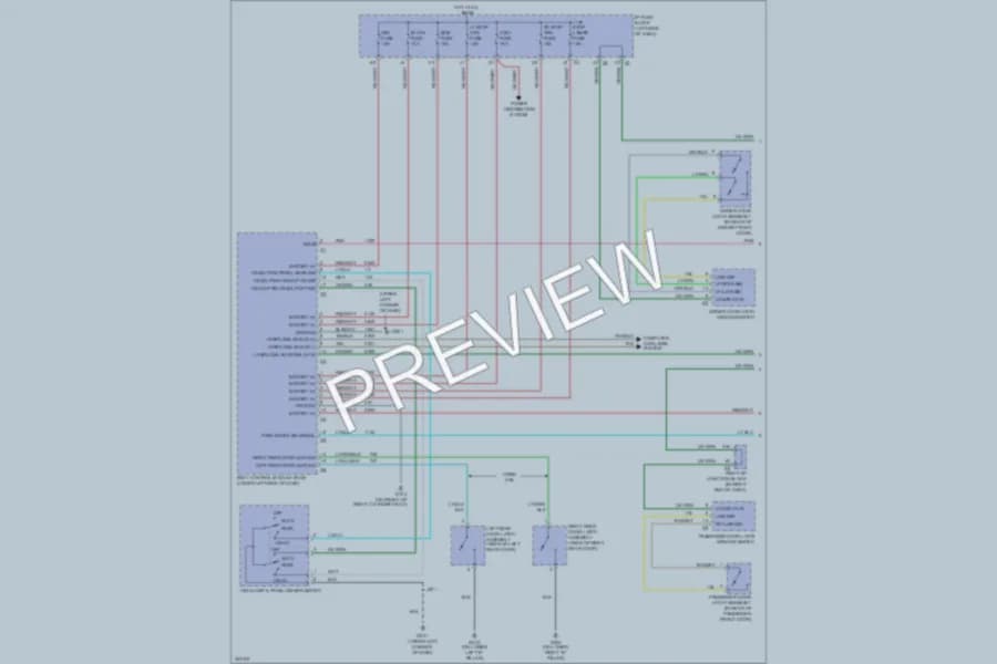 2009 GMC 1500 Warning Systems wiring diagram preview with protected circuit layout