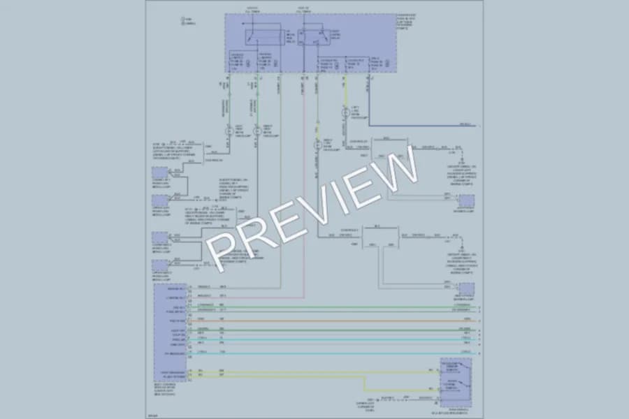 2009 GMC 2500 Hd Headlights wiring diagram preview with protected circuit layout