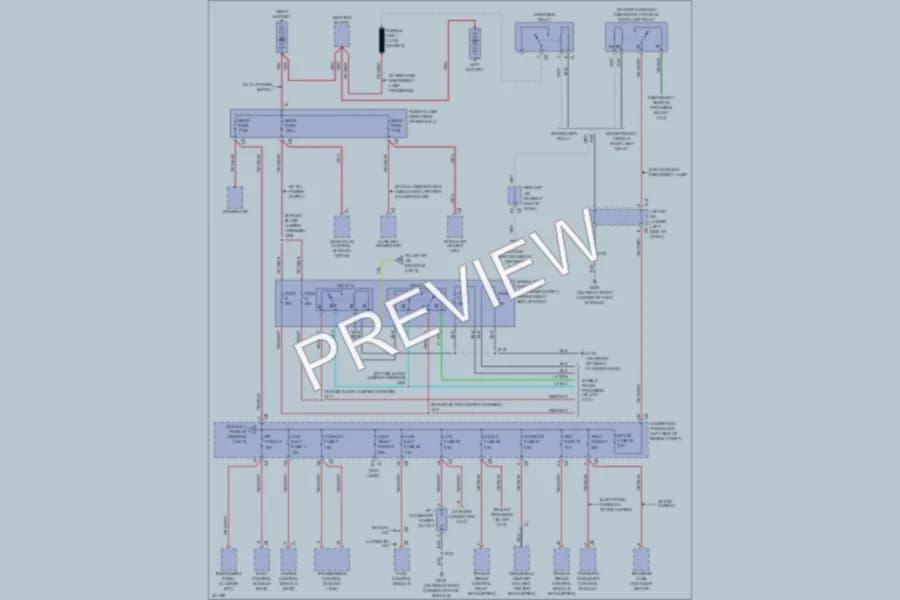 2009 GMC 2500 Hd Power Distribution wiring diagram preview with protected circuit layout