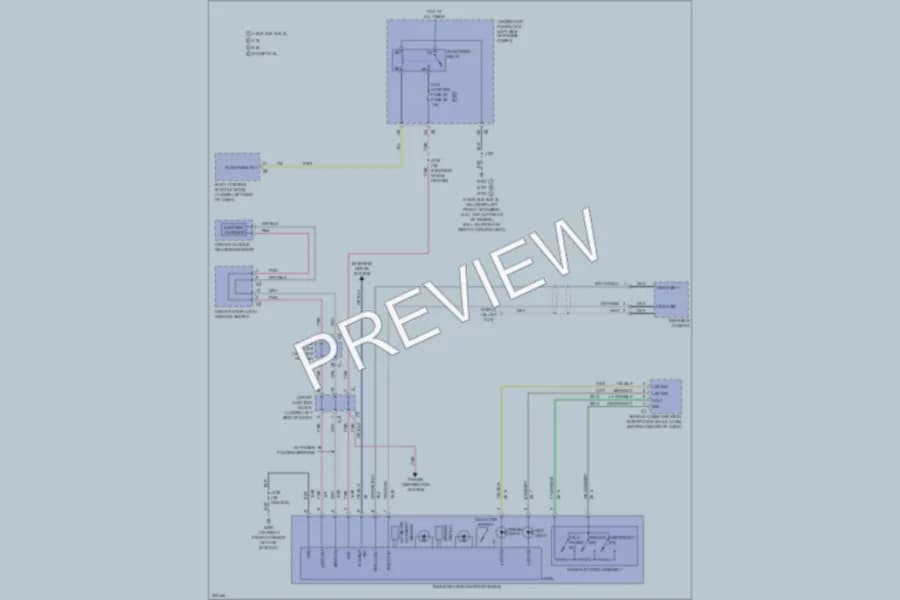 2009 GMC 2500 Hd Power Mirrors wiring diagram preview with protected circuit layout
