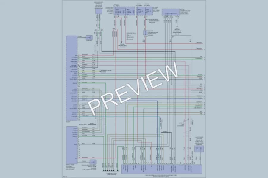 2009 GMC 2500 Hd Radio wiring diagram preview with protected circuit layout