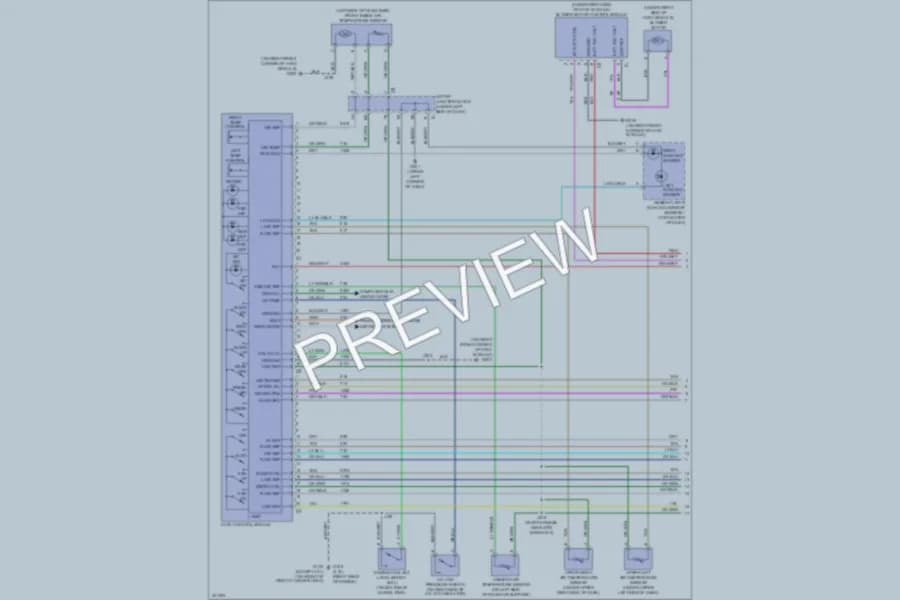 2009 GMC 3500 Hd Air Conditioning wiring diagram preview with protected circuit layout