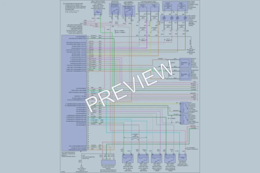 2009 GMC 3500 Hd Supplemental Restraints wiring diagram preview with protected circuit layout