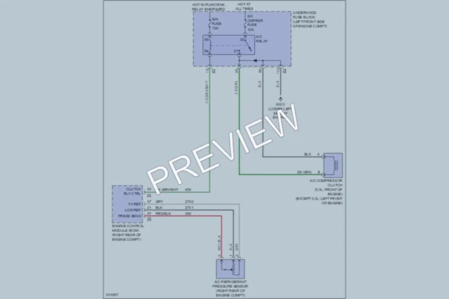 2009 GMC Canyon Air Conditioning wiring diagram preview