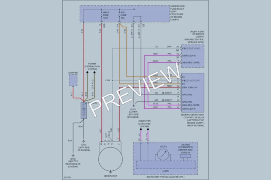 2009 GMC Canyon Starting Charging wiring diagram preview