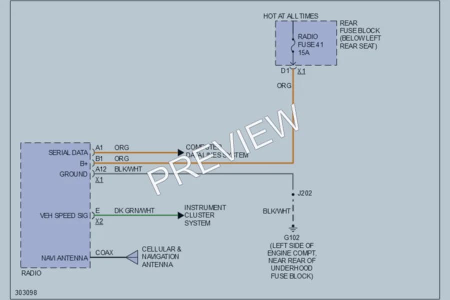 2009 GMC Envoy Navigation wiring diagram preview