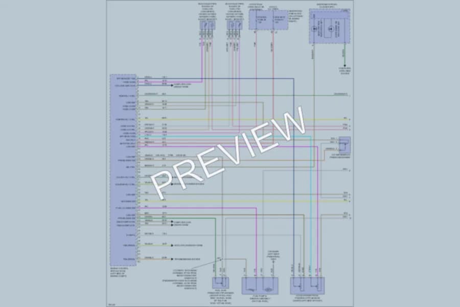 2009 GMC G1500 Engine Performance wiring diagram preview with protected circuit layout