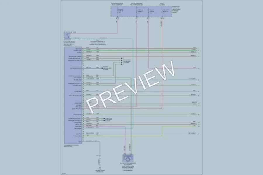 2009 GMC G1500 Transmission wiring diagram preview with protected circuit layout