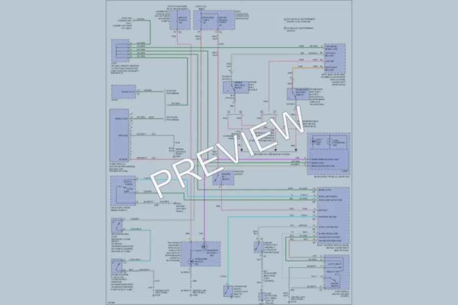 2009 GMC G3500 Warning Systems wiring diagram preview with protected circuit layout