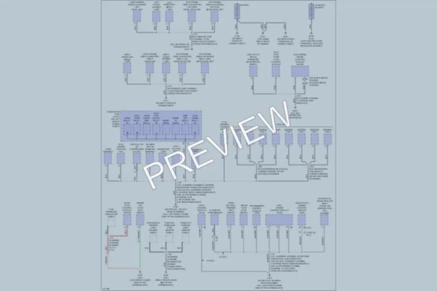 2009 GMC H1500 Ground Distribution wiring diagram preview with protected circuit layout